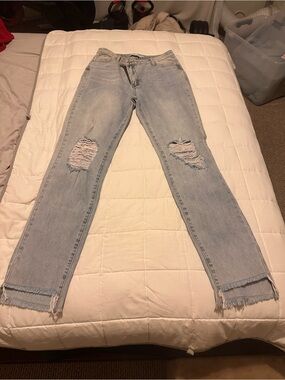 By egreis Light Blue Distressed Women’s Jeans